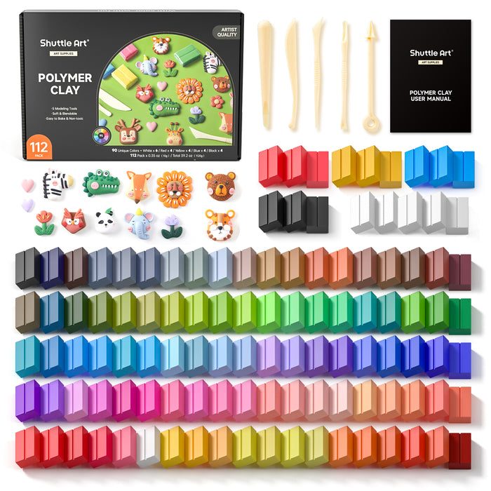 Polymer Clay Kit- Set of 112