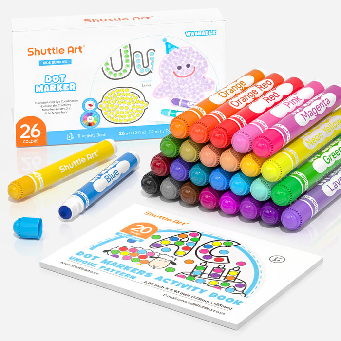 Dot Markers with Free Activity Book -Set of 26