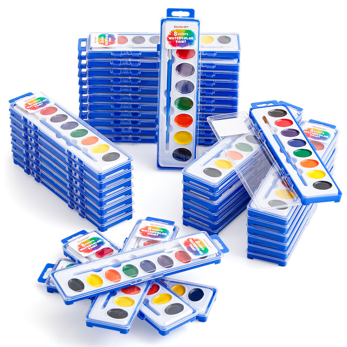 Watercolor Paint Set Bulk - Set of 40 (8 Colors)