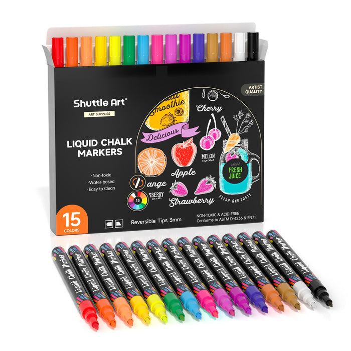 Liquid Chalk Markers - Set of 15