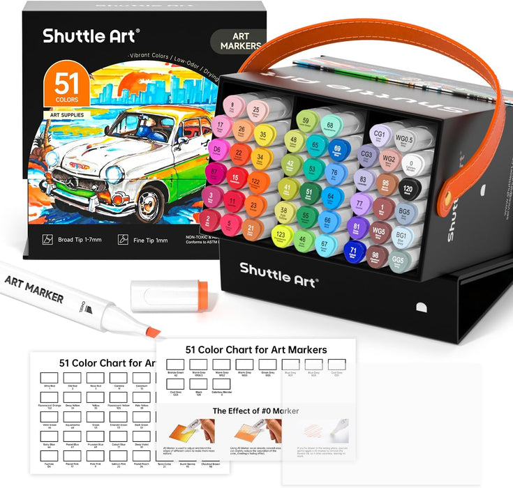 Dual Tip Art Markers - Set of 51