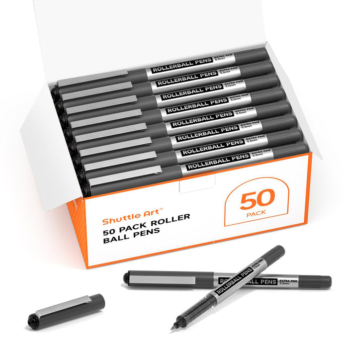 Black RollerBall Pens - Set of 50