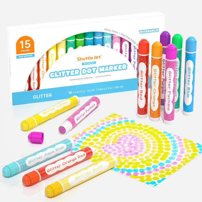 Dot Markers-Set of 15 Glittter