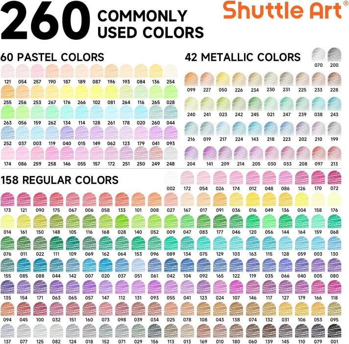 Professional Colored Pencils - Set of 260