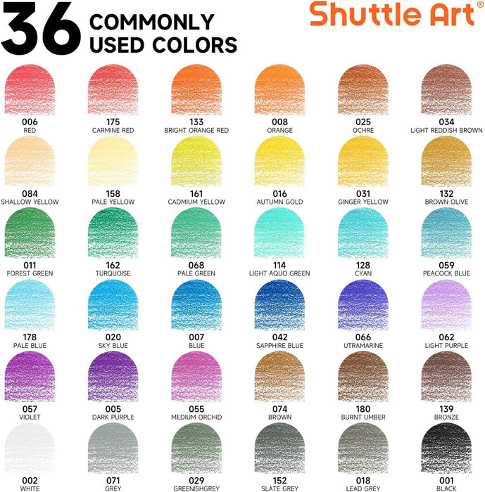 Colored Pencils, Seascape Themed- Set of 36