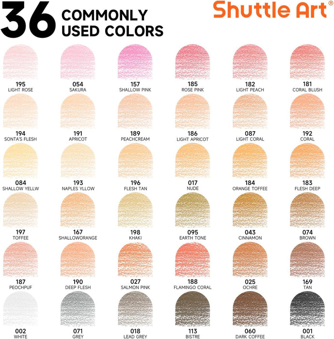 Colored Pencils, Skin Tone - Set of 36