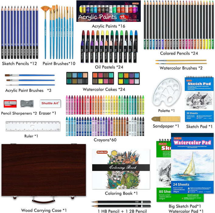 Artist Professional Tool, Deluxe Art Set - 186 Pieces
