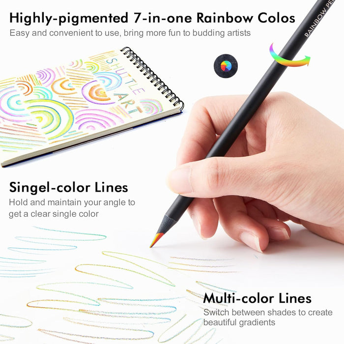 Colored Pencils, Rainbow Colors - Set of 120