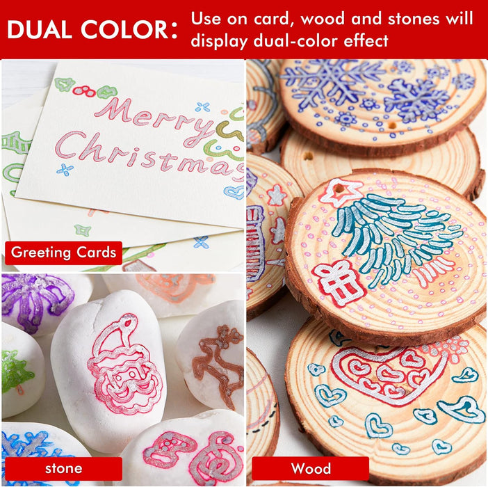 Double Line Outline Markers- 28 Colors