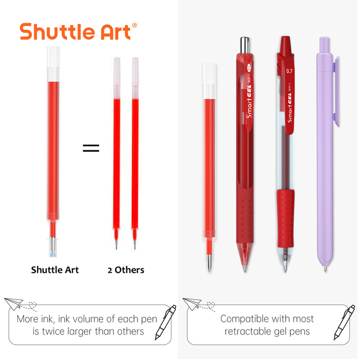 Retractable Gel Pen Refills - Set of 30 Red