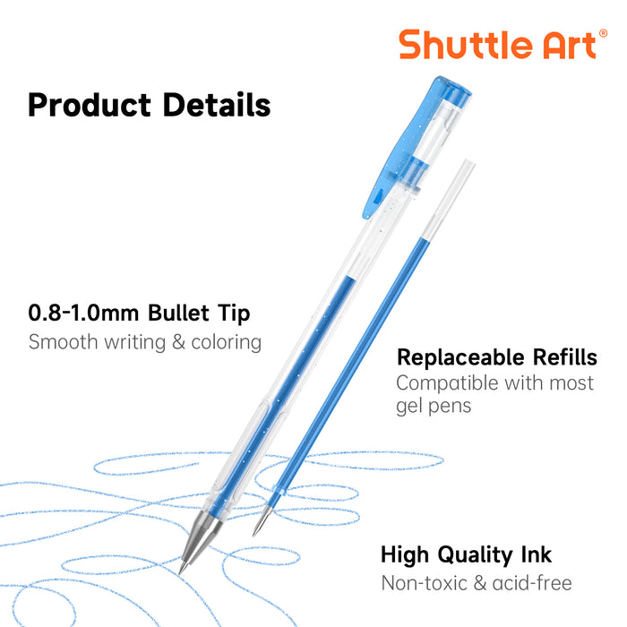 Colored Gel Pen Refills - Set of 140