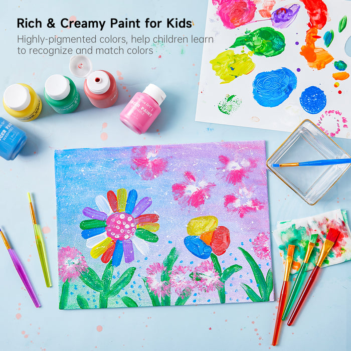 Washable Finger Paint,10 Colors*60ml with tools - Set of 33