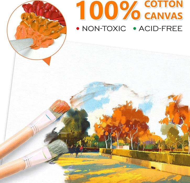 Painting Canvas Panels - Set of 36 ( 5x7, 8x10in, 18 of Each)