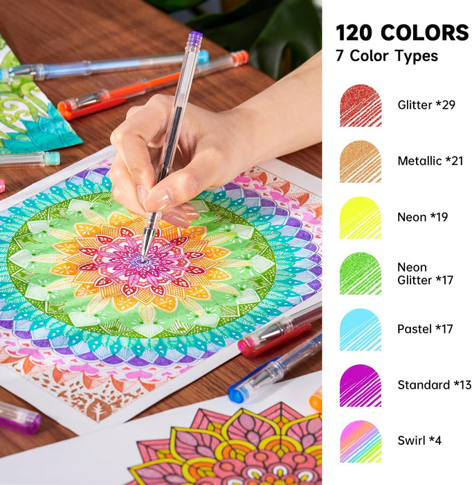 Unique Colors Gel Pens - Set of 120