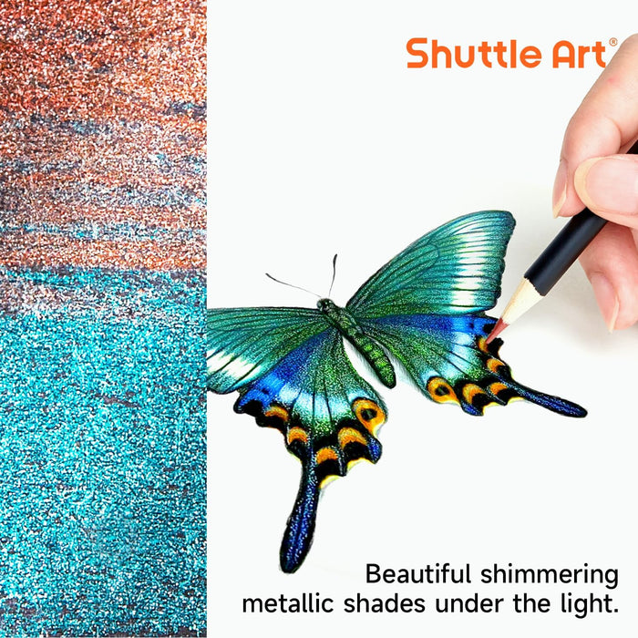 Colored Pencils, Metallic Colors - Set of 60