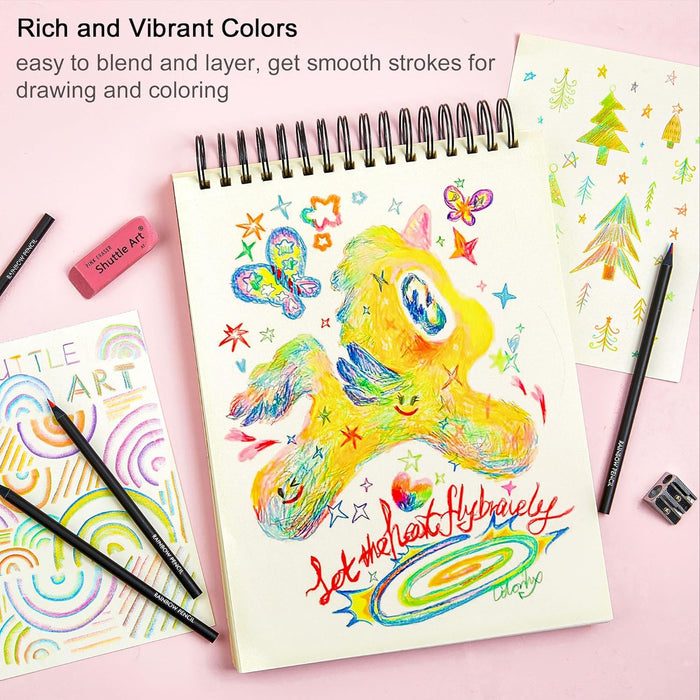 Colored Pencils, Rainbow Colors - Set of 120