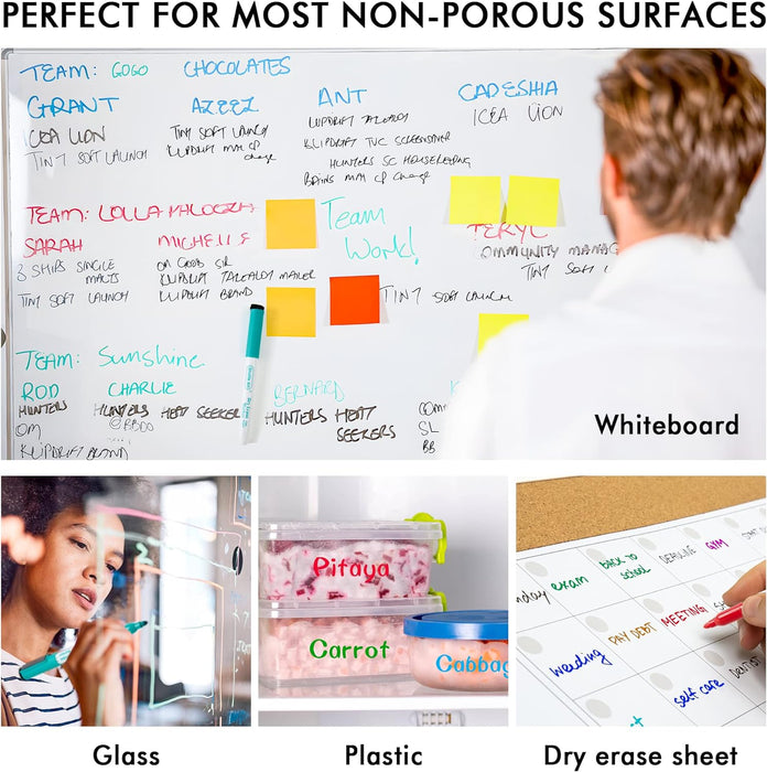 Dry Erase Markers, 20 Pack, 17 Colors + 3  Black