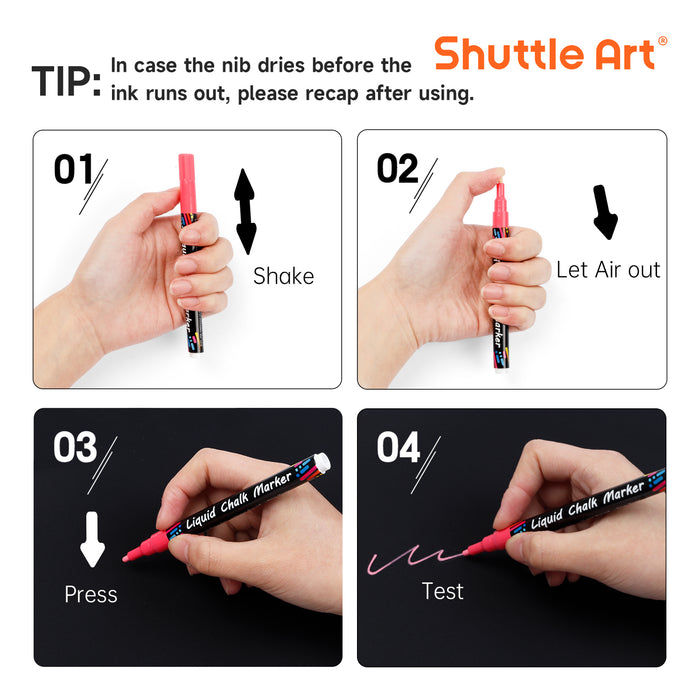 Liquid Chalk Markers - Set of 15