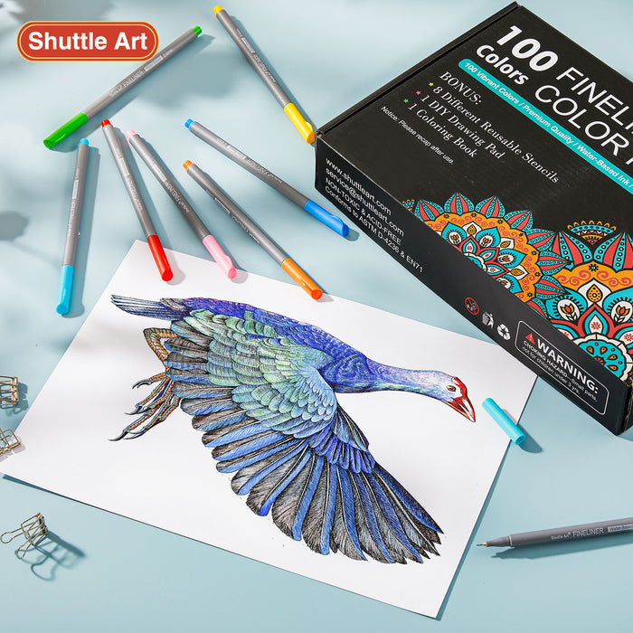 Colored Fineliner Pens - Set of 110