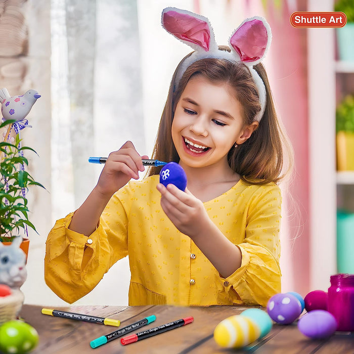 Acrylic Paint Brush Markers, Dual Tip-Set of 36