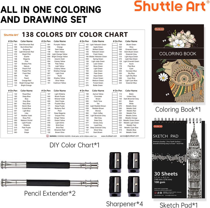 Professional Colored Pencils - Set of 138