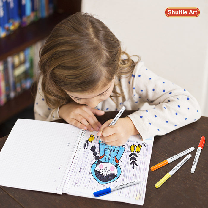 Colored Permanent Markers, Ultra Fine Point - Set of 30