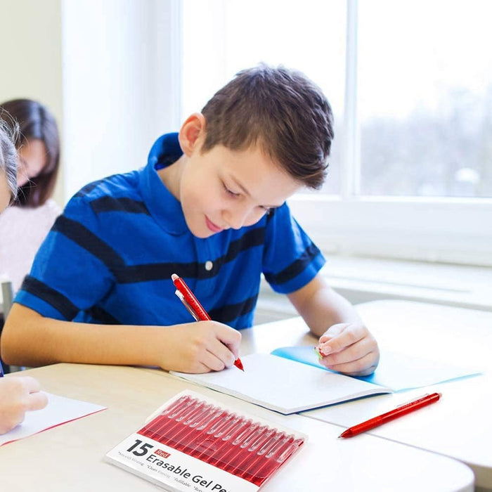 Erasable Gel Pens - Set of 15 Red