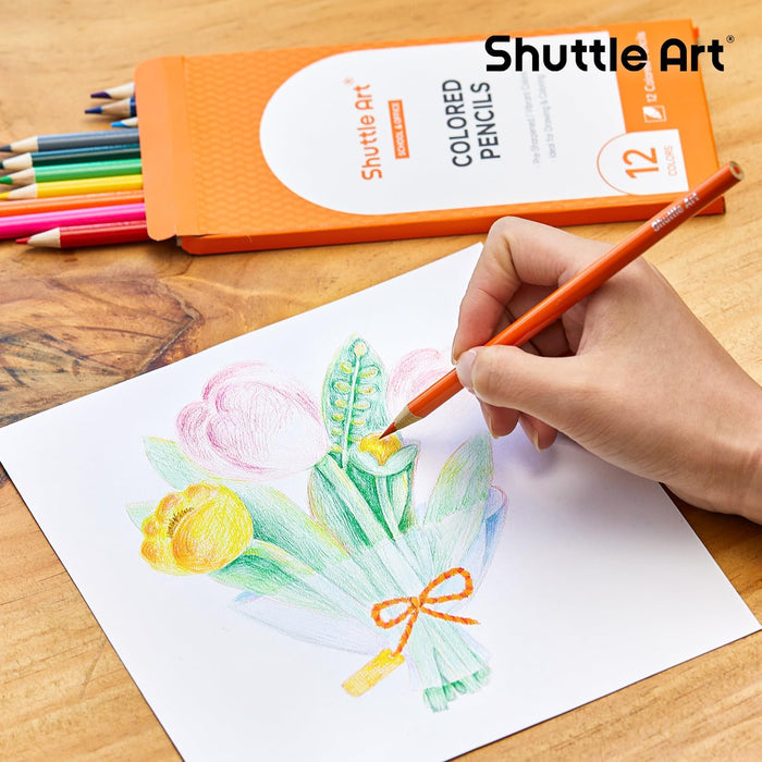 Colored Pencils Bulk, 12 Vibrant Colors, 60 Packs - Set of 720