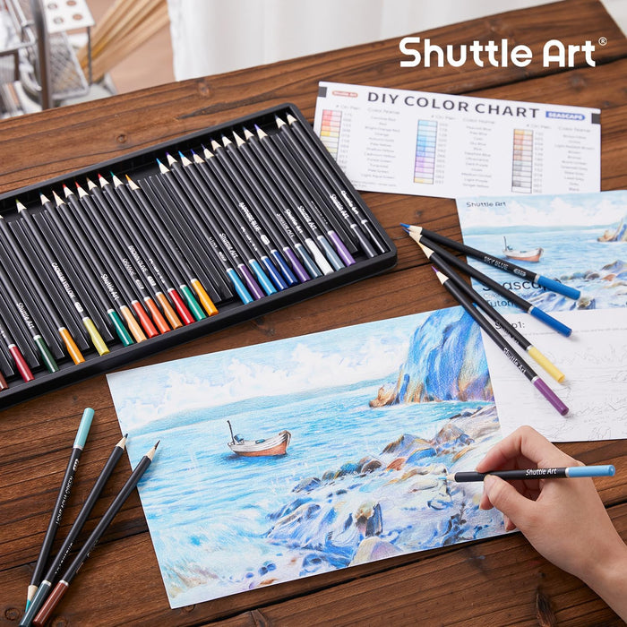 Colored Pencils, Seascape Themed- Set of 36