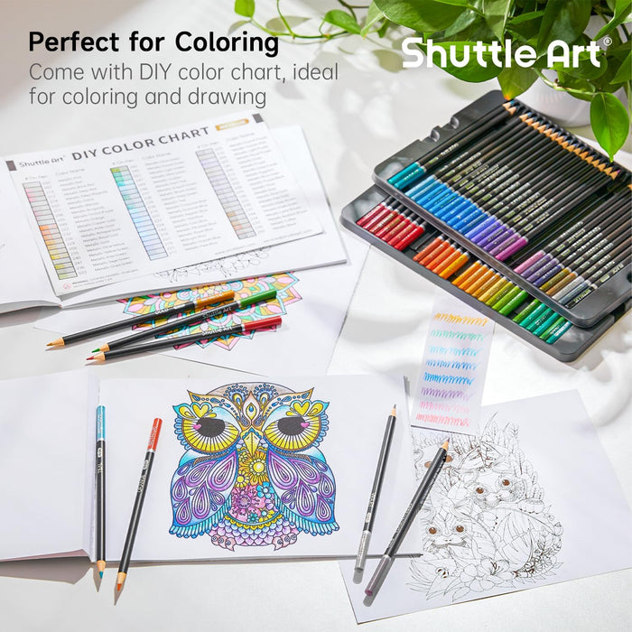 Colored Pencils, Metallic Colors - Set of 60