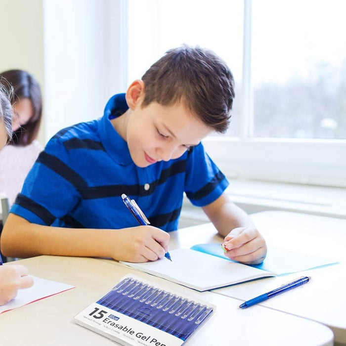 Erasable Gel Pens - Set of 15 Blue