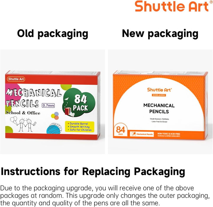 Mechanical Pencils, 6 Barrel Colors - Set of 84