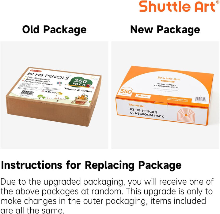 #2 HB Pencils with Erasers, Bulk Pack Graphite Pencils - Set of 350