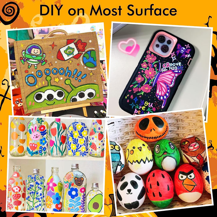 Acrylic Paint Brush Markers, Dual Tip-Set of 48