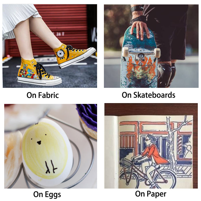 Colored Permanent Markers, Fine Point - Set of 24