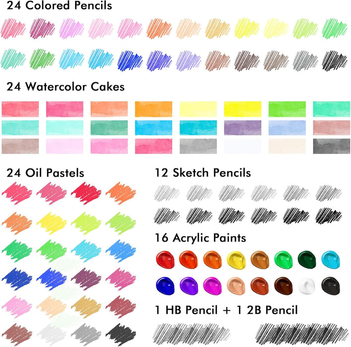 Artist Professional Tool, Deluxe Art Set - 118 Pieces