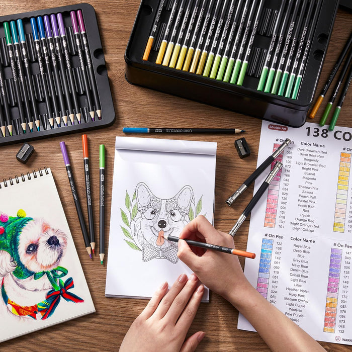 Professional Colored Pencils - Set of 138