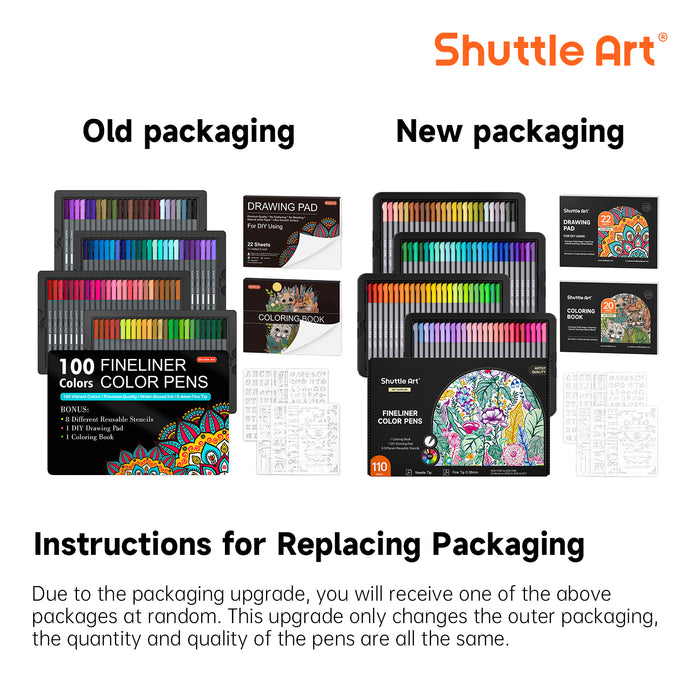 Colored Fineliner Pens - Set of 110