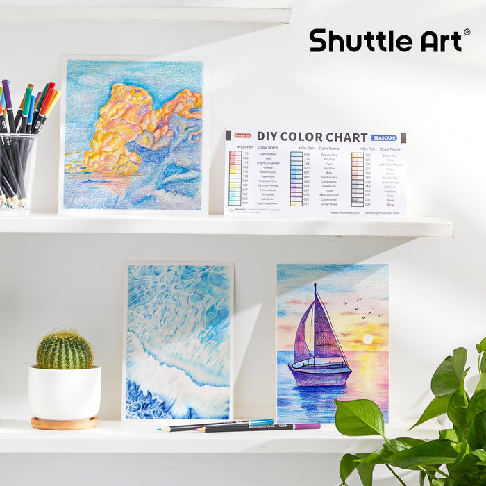 Colored Pencils, Seascape Themed- Set of 36