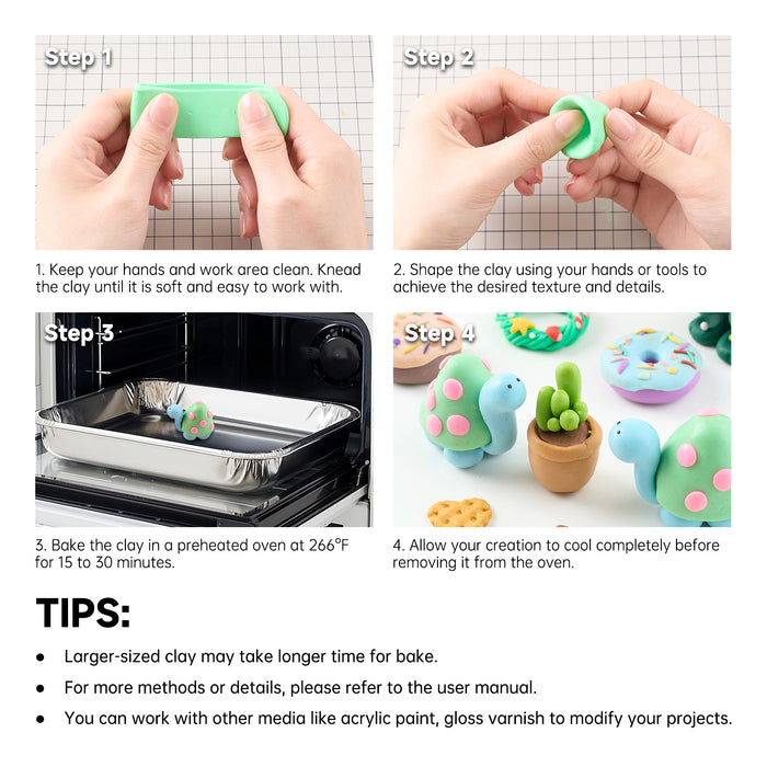 Polymer Clay, 0.7 oz Block - Set of 50