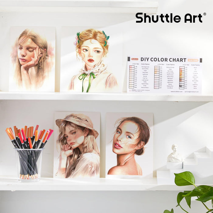 Colored Pencils, Skin Tone - Set of 36