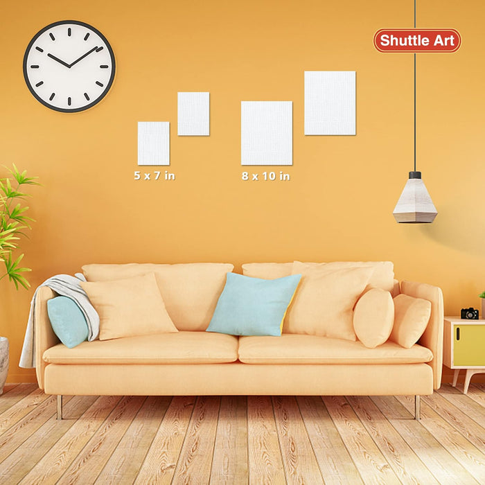 Painting Canvas Panels - Set of 36 ( 5x7, 8x10in, 18 of Each)
