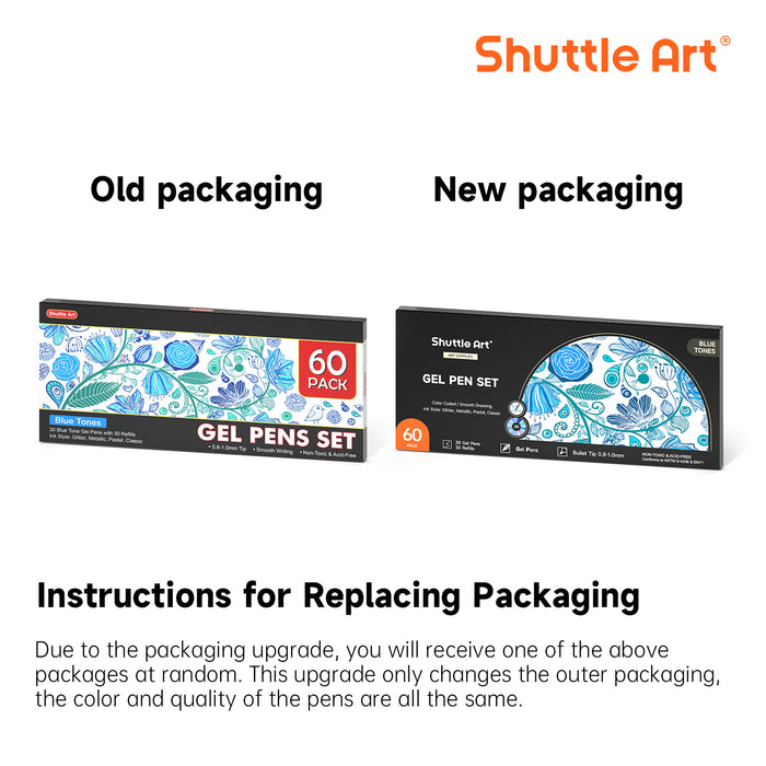 Blue Tone Gel Pens- Set of 30 with 30 Refills