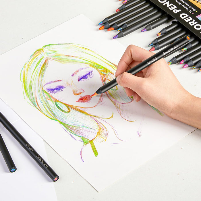 Colored Pencils, Rainbow Colors - Set of 12x2