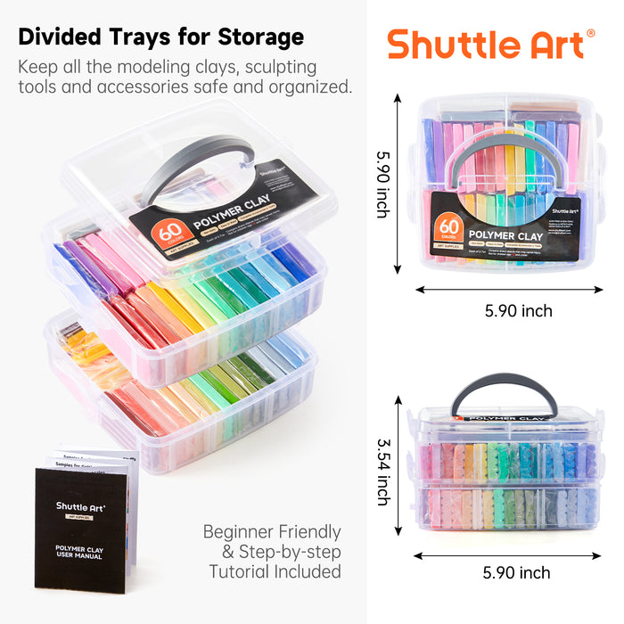 Polymer Clay, 1.2 oz Block - Set of 60