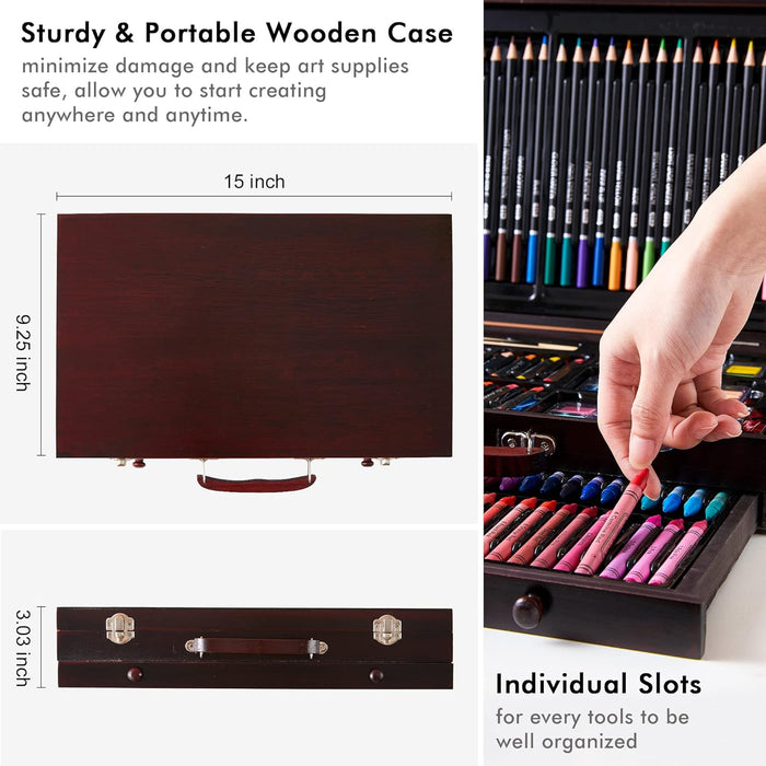 Artist Professional Tool, Deluxe Art Set - 186 Pieces