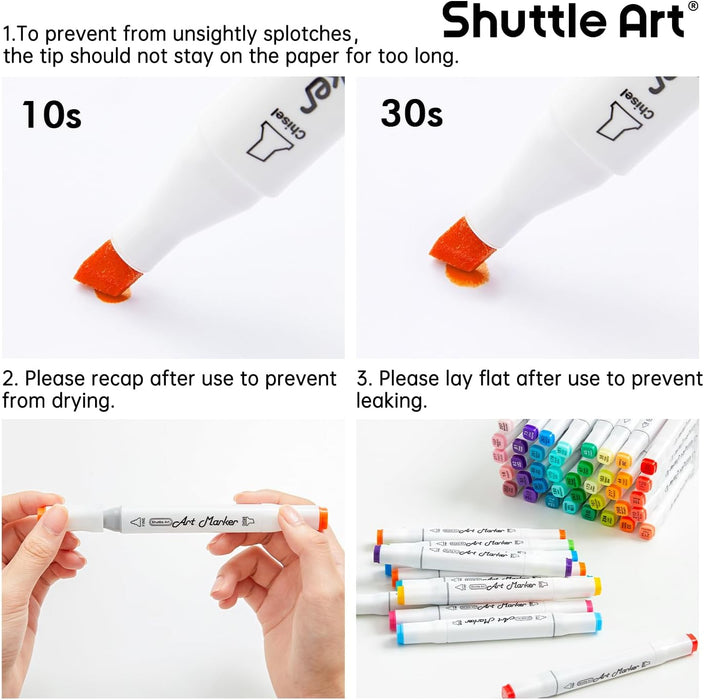 Dual Tip Art Markers - Set of 310 + 9