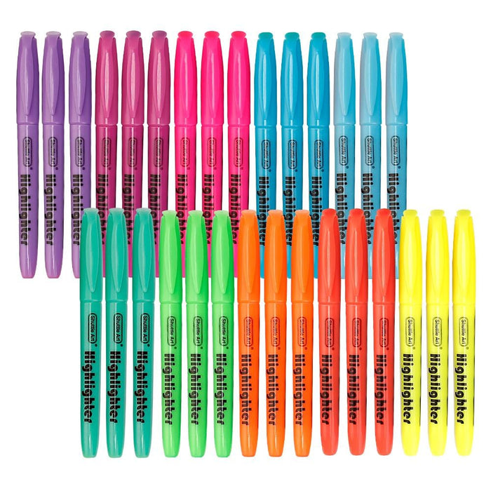 Highlighter Markers - Set of 30, 10 bright colors