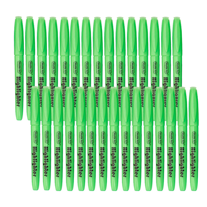 Green Highlighter Markers - Set of 30