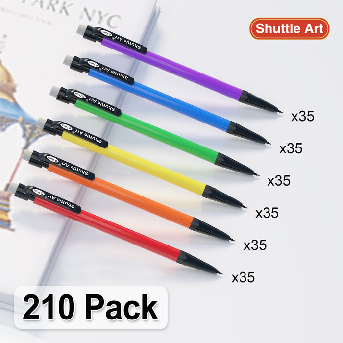 Mechanical Pencils, 6 Barrel Colors  - Set of 210